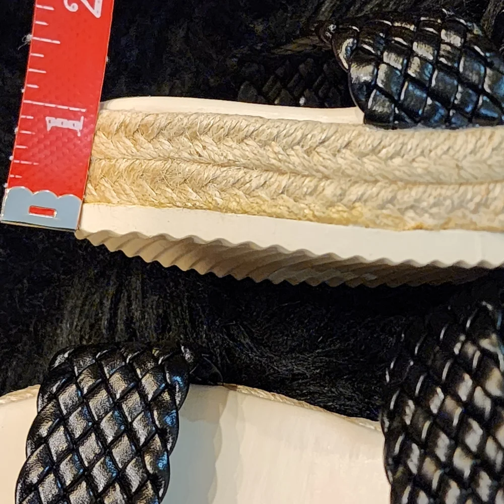 NEW Black Classic Wedge Slipon Sandals Women's Size 6.5 (37) - Picture 11 of 12